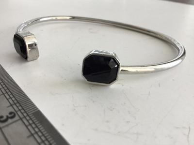 Silver tone cuff fashion bracelet