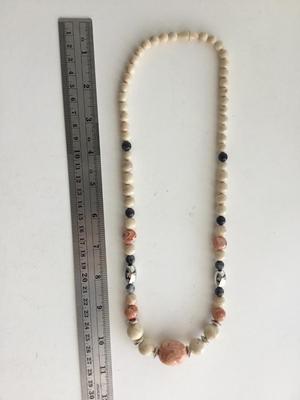 Colorful beaded statement vintage necklace