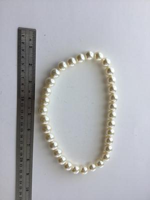Faux pearl beaded necklace