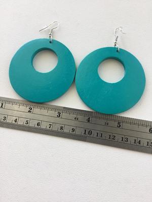 Beautiful blue hoop earrings