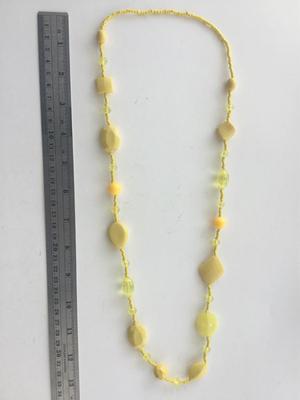 Yellow beaded fashion necklace