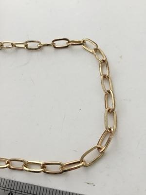 Gold tone chain link type fashion necklace