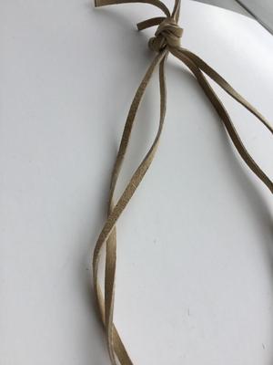 Western type leather type horseshoe statement necklace