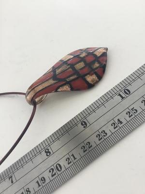 Beautiful unmarked glass necklace pendant