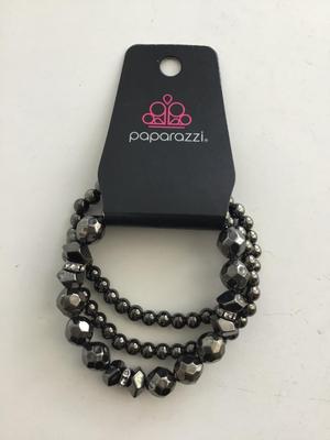 Black fashion stretchy bracelet set