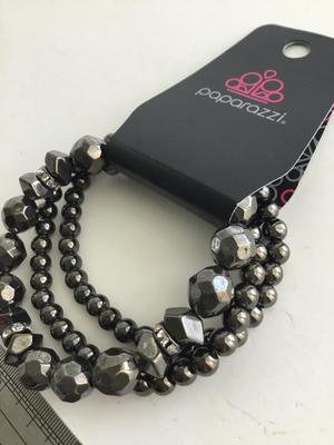 Black fashion stretchy bracelet set