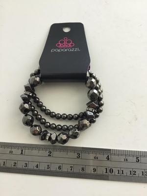 Black fashion stretchy bracelet set
