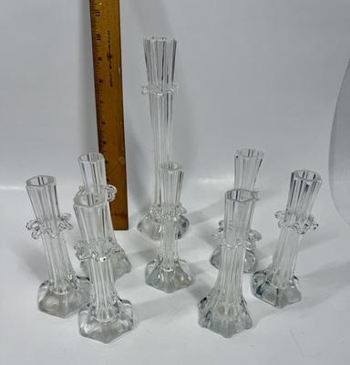 Lot of Vintage Victorian-Style Glass Breakfast Stem Vases