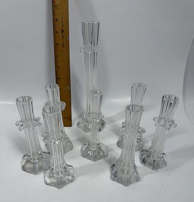Lot of Vintage Victorian-Style Glass Breakfast Stem Vases