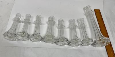 Lot of Vintage Victorian-Style Glass Breakfast Stem Vases