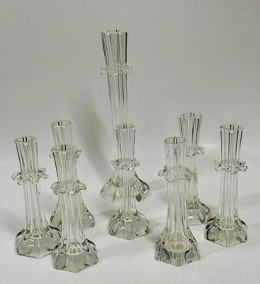 Lot of Vintage Victorian-Style Glass Breakfast Stem Vases