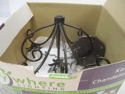 Any Where Lighting Battery Powered Kami Chandelier