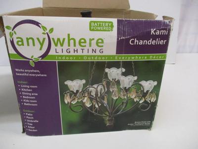 Any Where Lighting Battery Powered Kami Chandelier