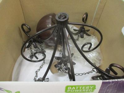 Any Where Lighting Battery Powered Kami Chandelier