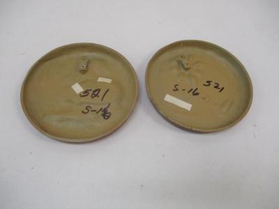 Vintage Round Sexton Metal Pewter Wall Plaques