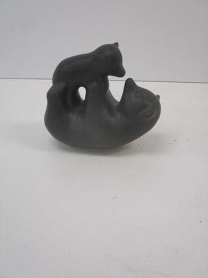 Vintage Pigeon Forge Pottery Mom & Cub Bears Signed