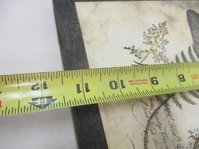 Canvas Wood & Stone Flowers Dragonflies Wall Decor