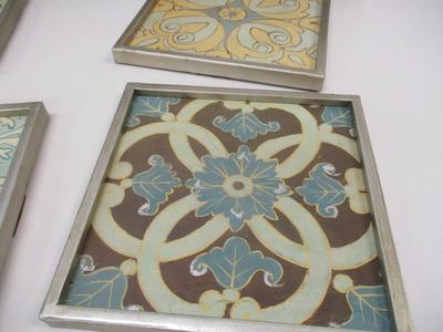 Nesting Storage Boxes Cube Trinket Shelves & Vintage Patchwork Prints