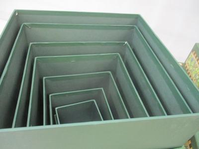 Nesting Storage Boxes Cube Trinket Shelves & Vintage Patchwork Prints