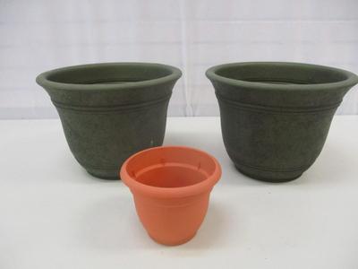 Metal Glass & Pottery Flower Frog & Planters