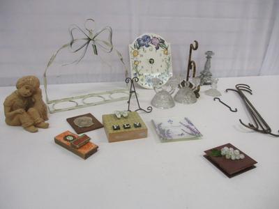 Assortment Of Home Goods Decor - Silvano Boy & Dog Figure & Lori Seibert Art