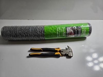 Everbilt Poultry Netting Roll (2ft x 50ft) with Fencing pliers