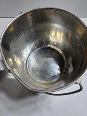 Lot of 4 Stainless Steel Hanging Feed/Water Buckets