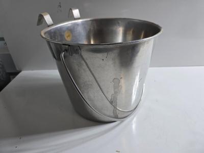 Stainless Steel Hanging Buckets – Set of 4, Mixed Sizes