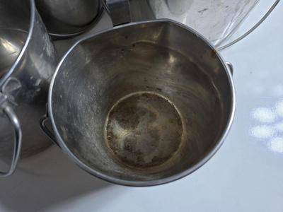 Stainless Steel Hanging Buckets – Set of 4, Mixed Sizes