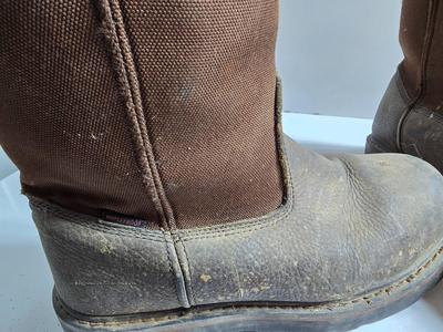 Schmidt work wear boots and wooden boot Jack