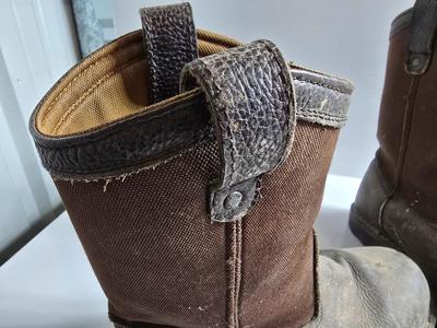 Schmidt work wear boots and wooden boot Jack