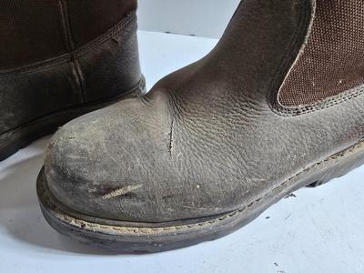 Schmidt work wear boots and wooden boot Jack