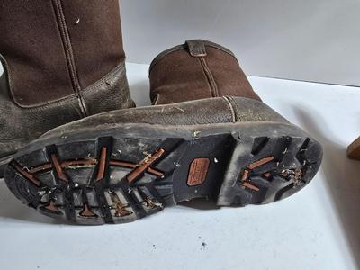 Schmidt work wear boots and wooden boot Jack