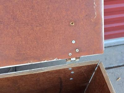 Vintage Painted Wood Storage / Farm /Show Trunk – “NORDICK”