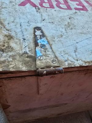 Vintage Painted Wood Storage / Farm /Show Trunk – “NORDICK”
