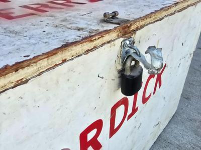 Vintage Painted Wood Storage / Farm /Show Trunk – “NORDICK”