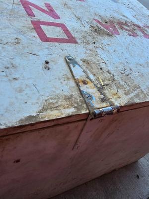 Vintage Painted Wood Storage / Farm /Show Trunk – “NORDICK”