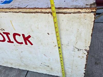 Vintage Painted Wood Storage / Farm /Show Trunk – “NORDICK”
