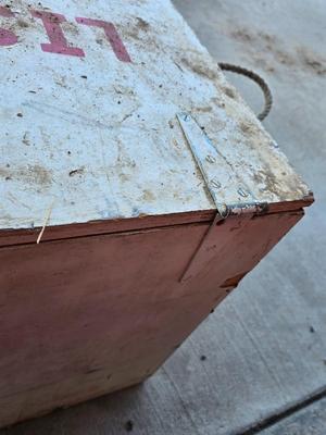Vintage Painted Wood Storage / Farm /Show Trunk – “NORDICK”