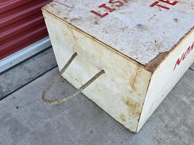 Vintage Painted Wood Storage / Farm /Show Trunk – “NORDICK”