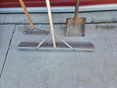 Yard Tools & Tarp Lot