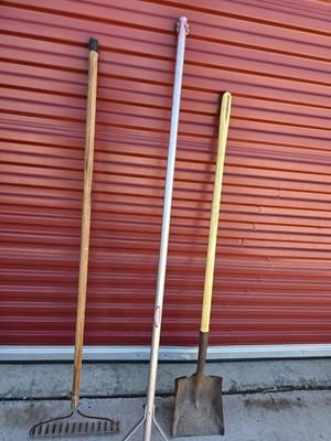 Yard Tools & Tarp Lot