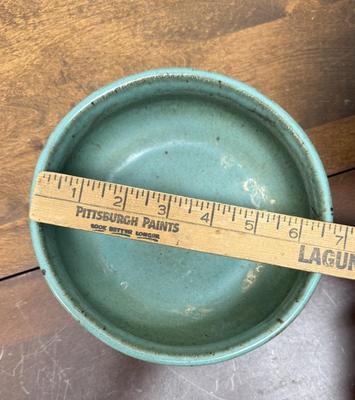 Pair of Vintage Hand-thrown Pottery Glazed Ceramic Bowls
