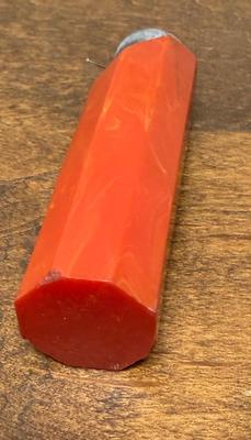 Vintage 1950's Pin Master-style Marbled Red Bakelite Magnetic Bobby Pin Holder or Puller