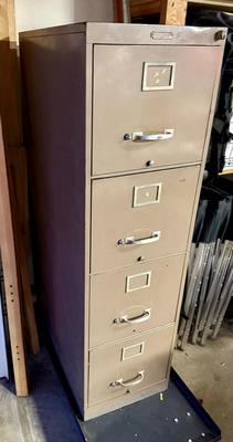 Vintage 4-Drawer Devon Metal File Cabinet