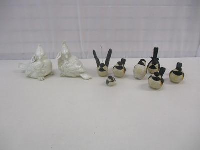 Christmas Doves & Chickadee Birds
