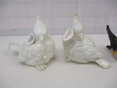 Christmas Doves & Chickadee Birds