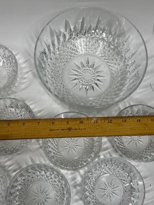Crystal Salad Serving Bowl with individual serving bowls