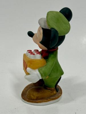 RARE Vintage Mickey Mouse MilkMan Porcelain Figurine 4" Walt Disney Productions MARKS & ROSENFELD
