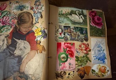 scrapbook lot - victorian cutout designs - pictures - other printed items